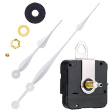 Clock Mechanism 1 Set High Long Shaft With Different Hands Silver Clock Repair Parts