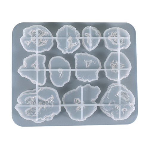 White Silicone Crystal Stone Mold for DIY Crafts Easy Demolding 1