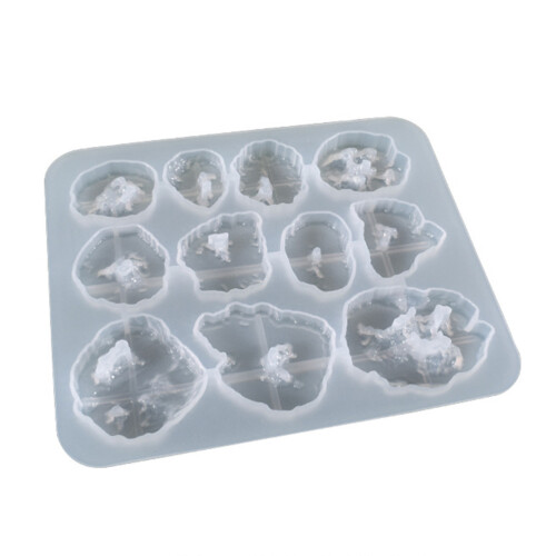 White Silicone Crystal Stone Mold for DIY Crafts Easy Demolding