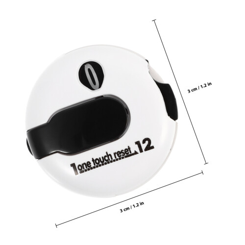mini contasegnapunti con clip per cappello, portatile, bianco 1