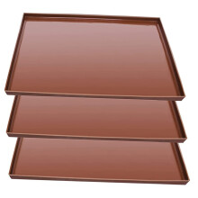 Silicone Dehydrator Mats 3pc Set, Non-Stick Heat-Resistant Tray Liners For Fruit Jerky Dehydration, Reusable Easy-Clean