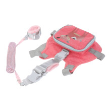 guinzaglio sicurezza bambini 2m con imbragatura antismarrimento rosa
