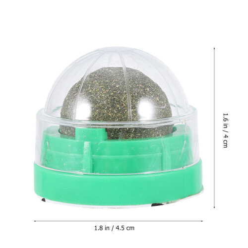 2 pezzi palline rotanti per gatti con menta e erba gatta 1