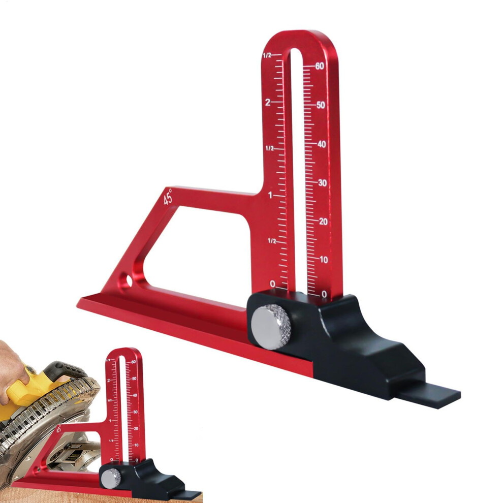 Depth Gauge Woodworking, Metric And Inch Scale Altimeter, Adjustable Depth Measuring Tool For Saw Table Accessories 9393856782345