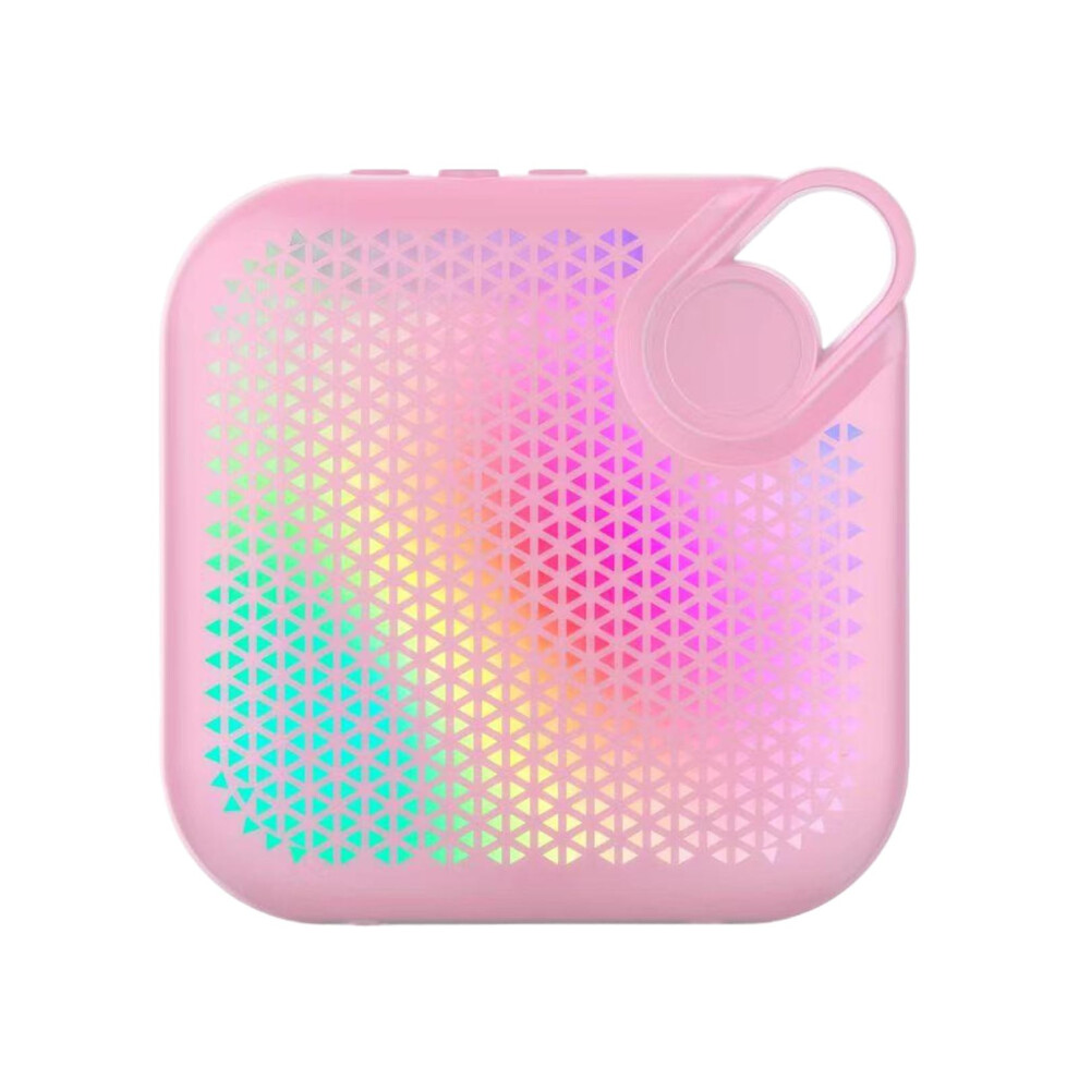 Wireless Bluetooth Speaker With 3D Sound Effects And Rgb Ambient Lighting In Abs Pink 9393856782468