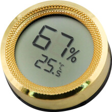 Cigar Humidor Hygrometer Mini Digital LCD Display Round Temperature Sensor Humidity Meter