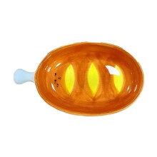 Ceramic Dipping Plate Cartoon Croissants Bread Shape Seasoning Disc Microwave Safe Snacks Dish Dessert