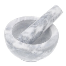 Multi-Functional Garlic Mashing Pot And Pestle Marble Spice Crusher Marble For Kitchen Use Grinding Fresh Herbs Easy Clean