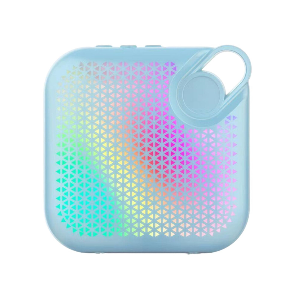 Wireless Tooth Speaker With 3D Sound Effects And Rgb Ambient Lighting For Home Entertainment Blue 9016109922076