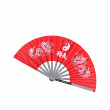 Roter 16” Edelstahl Tai Chi Fan für Kampfsporttraining und Aufführungen