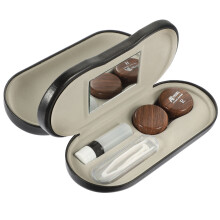 1 set ledernes brillenetui, 2-in-1 organizer für brillen