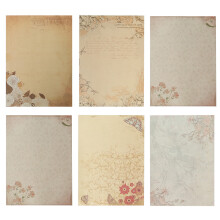 60 stück vintage schreibpapier a4 mix verschiedener landhausstil designs
