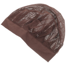 cappello in cotone traspirante con tesa larga elastica, color caffè