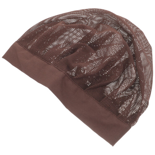 cappello in cotone traspirante con tesa larga elastica, color caffè