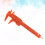 5Pcs Orange Durable Plastic Mini Vernier Caliper Gauge for Measure Use 6