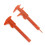 5Pcs Orange Durable Plastic Mini Vernier Caliper Gauge for Measure Use 9