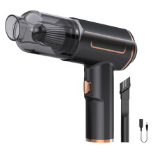 Powerful Handheld Cleaner 5000Pa Suction Rechargeable Cordless Vacuum For Laptops And Pet Hair Auto Black