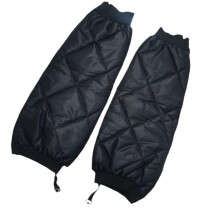 Leg Warmer Men Women Thick Plush Winter Warm Leg Gaiters With Lining Windproof Knee Wrap For Skiing Cycling Black