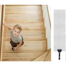 Anti-slip Strips for Stairs Transparent Anti-slip Strips for Stairs 10 Cm X 60 Cm Pack Of 15 Zekai
