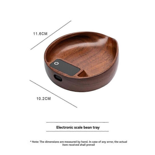 Coffee Bean Weigher, Tea Leaf Scale, Walnut Hand Brewing Electronic Scale Coffee Bean Scale Accurate to 0.1g 1