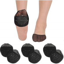 (Black-3 Pairs Cover Toe) 3 Pairs Women's Toe Topper Socks Non Slip Toe Cover No Show Half Socks With Cushion Pad