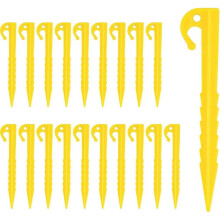 20 Pieces Plastic Tent Pegs, 14.5cm Plastic Tent Pegs, Heavy Duty Camping Tent Pegs, Ground Zekai