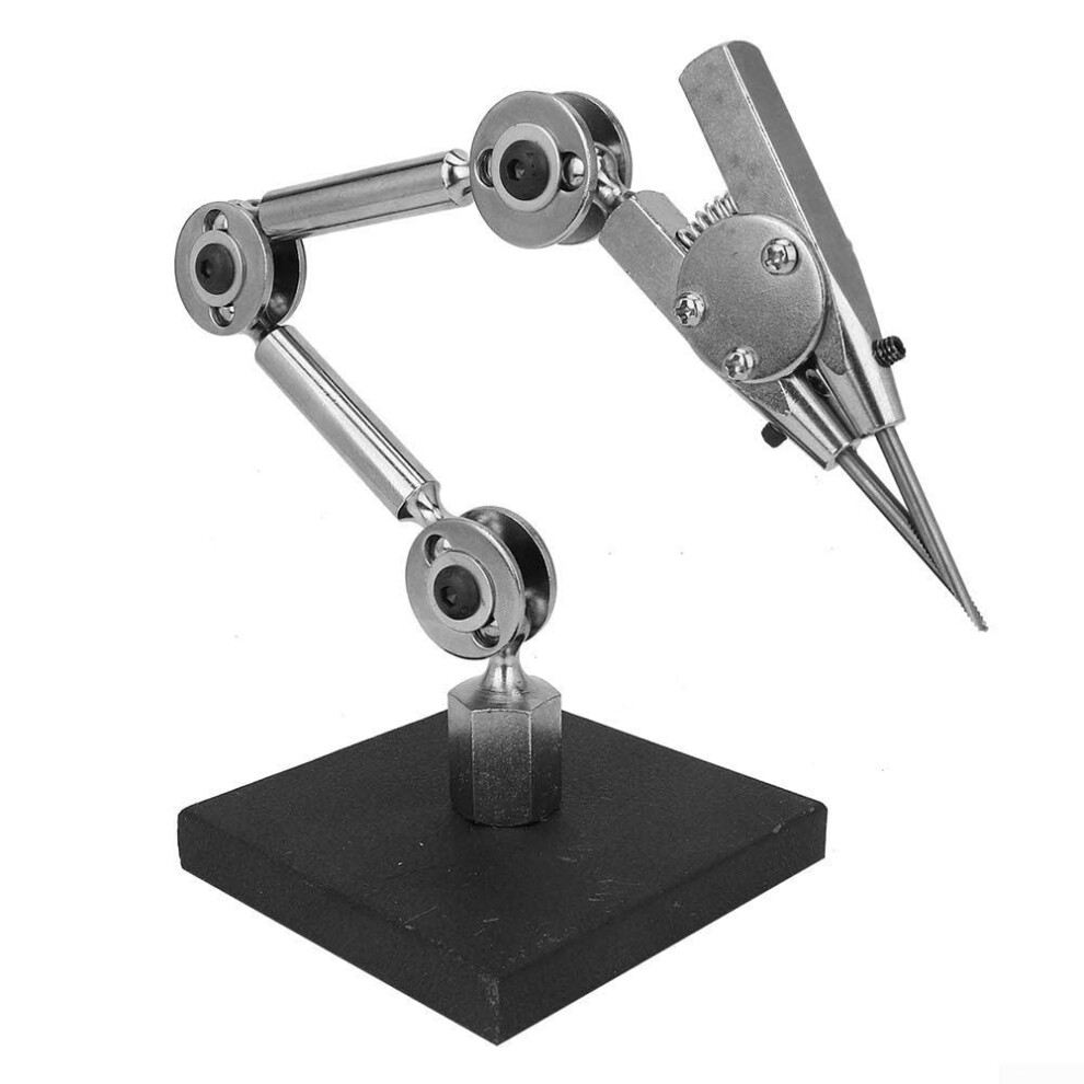 Solder Helping Hands Adjustable Metal Third Hand Soldering Stand For Electronics With Flexible Arms And Cast Iron Base 9354506773984