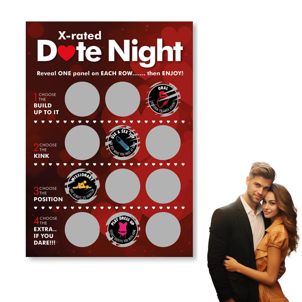 Naughty Scratch Cards For Him Or Her, Sex Scratch Poster For Couples, Rude Gifts For Boyfriend And Husband