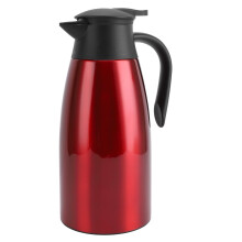 Insulated 2L Stainless Steel Vacuum Kettle For Coffee And Tea Dispenser Ergonomic Handle Versatile Spout Brushed Silver