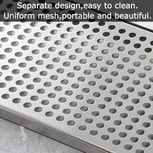 Stainless Steel Mini Fridge Drip Tray Non-Drain Rectangular Bar 30 cm For Kitchen And Bar Use 2
