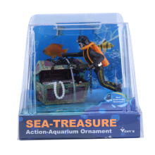 Kreative Aquarium Ornament Schatz Jagd Frogman