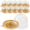 50Pcs Small Cake Boxes Portable Clear Mousse Container Golden Color 8