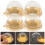 50Pcs Small Cake Boxes Portable Clear Mousse Container Golden Color 11