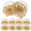 50Pcs Small Cake Boxes Portable Clear Mousse Container Golden Color 6
