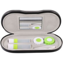 2 In 1 Brillen Und Linsen Etui Tragbar Für Zu Hause Reise Set Schwarz