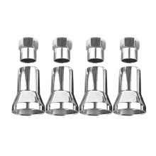 4 Sets Tpms Bandenventielpomp Met Hulscover Chroom Vrachtwagen Auto
