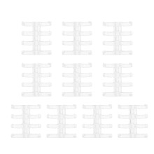 10St Plastic Vier-Gats Losbladige Ringband Snap Transparant