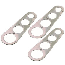 Stainless Steel Noodle Ruler 3-Piece Set Pasta Measurer Spaghetti Tool 18X6 Cm Silver