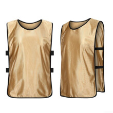 Training Bib Soccer Pinnies Quick-Drying Scrimmage Vest Size S/M Gold
