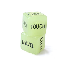 Sexual Dice Games 2-Piece Glow-In-The-Dark Dice Set For Adult Couples Naughty Positions Bedroom And Party Dice