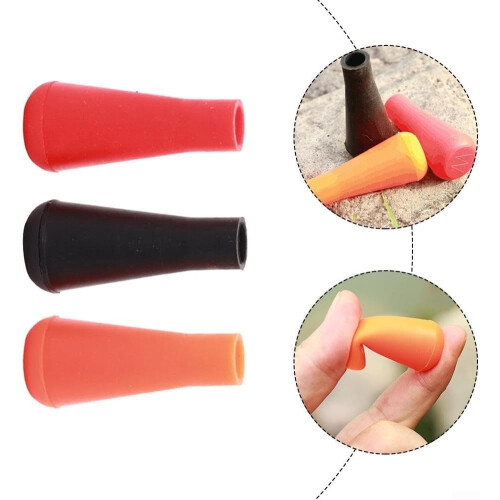 Flexible Soft Rubber Arrow Covers 12-Piece Red For Youth Bow Practice Target Tips 2