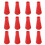 Flexible Soft Rubber Arrow Covers 12-Piece Red For Youth Bow Practice Target Tips 1