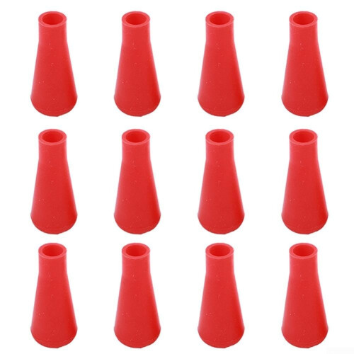Flexible Soft Rubber Arrow Covers 12-Piece Red For Youth Bow Practice Target Tips