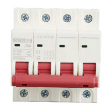 4P Small Circuit Breaker 6000A Breaking Capacity Solar PV System Mini Circuit Breaker DC1000V 50A