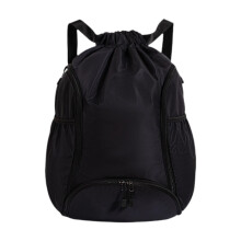 Bag with Ball Compartment Black For Basketball And Gym Use Ball Pocket Durable Standard Size