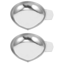 2Stk Metall-Waagschale Edelstahl Silber Für Pulver Schmuck Und Küche