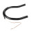 210MM Black Curved Motorcycle Rear Seat Frame Loop Hoop with LED Light 13