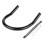 210MM Black Curved Motorcycle Rear Seat Frame Loop Hoop with LED Light 2
