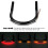 210MM Black Curved Motorcycle Rear Seat Frame Loop Hoop with LED Light 7