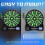 Illuminated 13" Electronic Dart Board Set, 48 Games, 6 Soft Tip Darts, Automatic Scoring, Compact Green Board 4